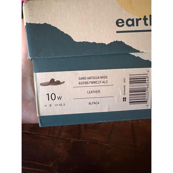 Earth 10W Comfortable Leather "Antigua" Sand Slip In Sandal Excellent Condition! - Picture 7 of 7